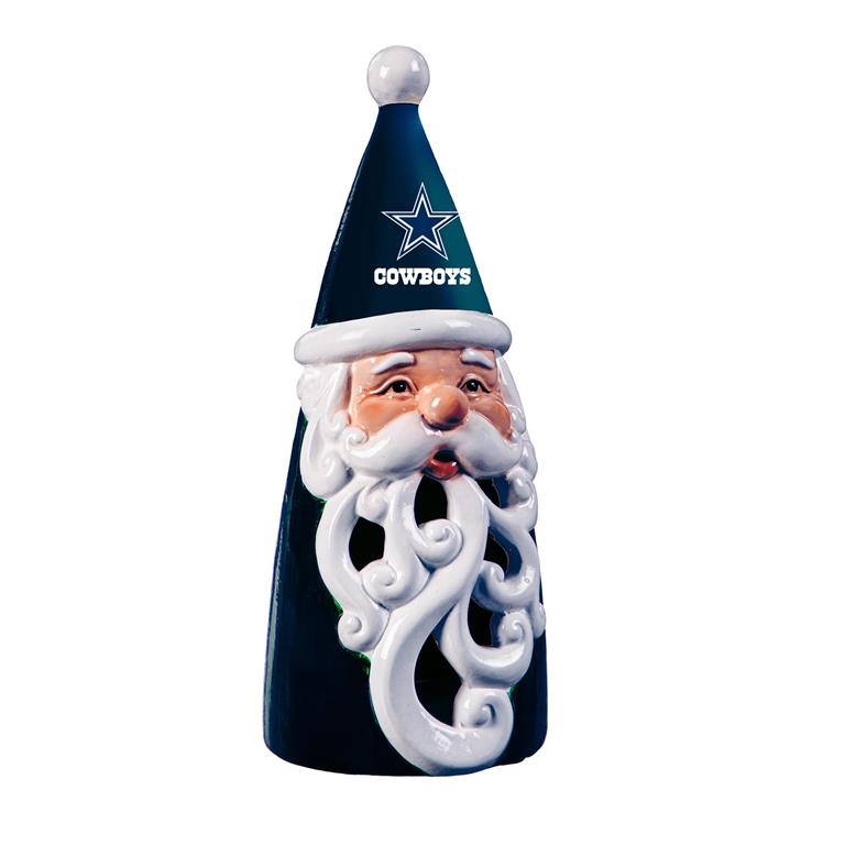 DALLAS COWBOYS LED SANTA  8" STATUARY