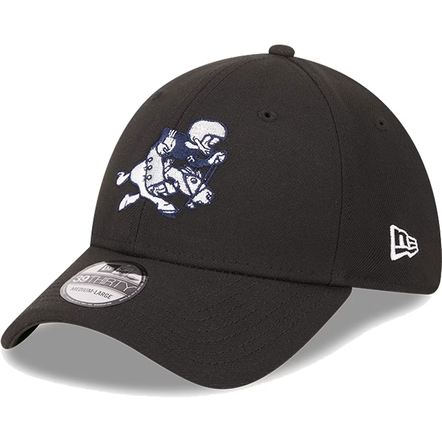 DALLAS COWBOYS MAIN RETRO JOE 39THIRTY FLEX FIT HAT - BLACK/WHITE