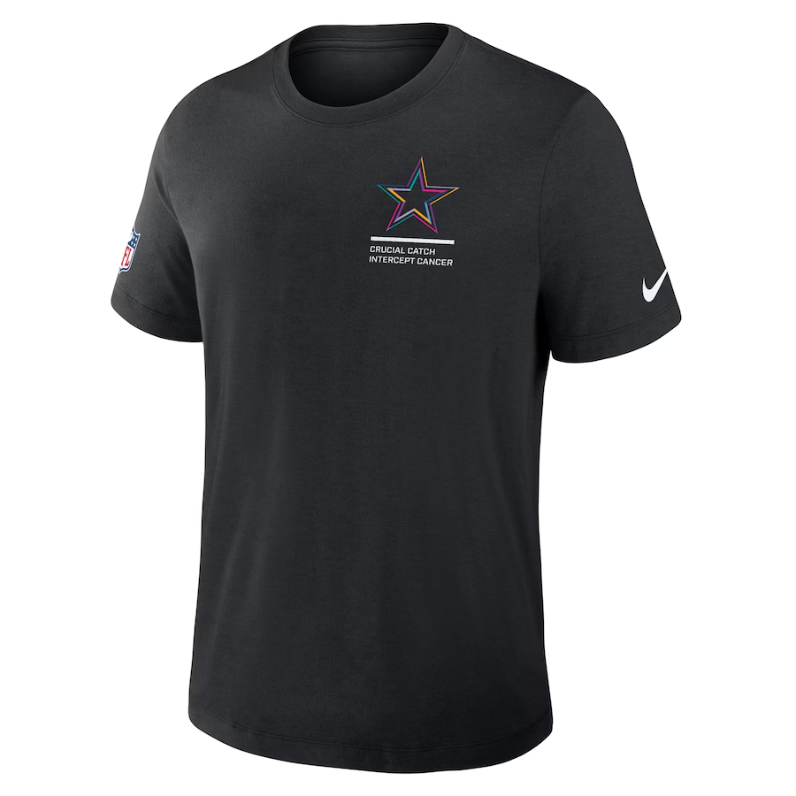 DALLAS COWBOYS MEN'S 2025 NFL CRUCIAL CATCH T-SHIRT - BLACK