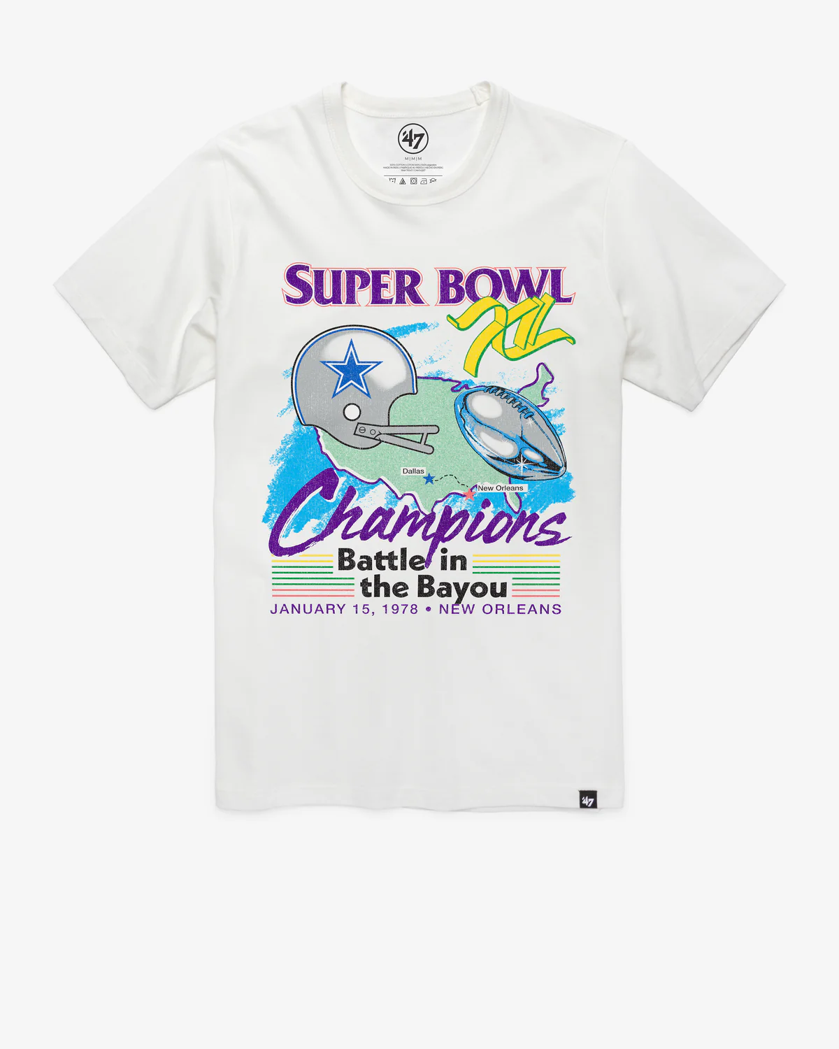 DALLAS COWBOYS MEN'S '47 BRAND SUPER BOWL NOLA FRANKLIN T-SHIRT