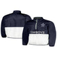 DALLAS COWBOYS MEN'S CORNERMAN HALF ZIP PULL OVER JACKET