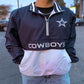 DALLAS COWBOYS MEN'S CORNERMAN HALF ZIP PULL OVER JACKET