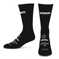 DALLAS COWBOYS MEN'S FOR BARE FEET ESTABLISHED SOCK - BLACK