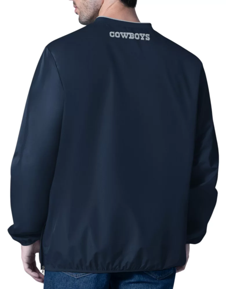 DALLAS COWBOYS MEN'S G-III CROSSOVER PULLOVER JACKET - NAVY