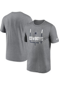 DALLAS COWBOYS MEN'S GOAL POST LEGEND NIKE TEE -GREY