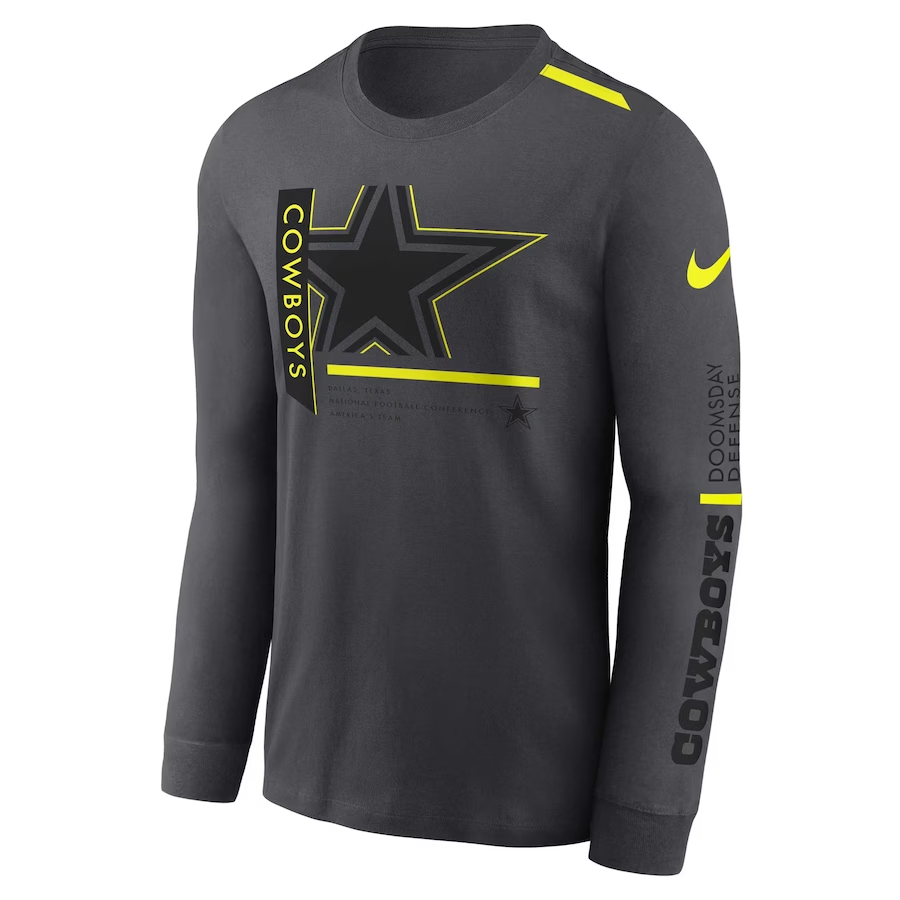 DALLAS COWBOYS MEN'S LONGSLEEVE VOLT DRI-FIT T-SHIRT