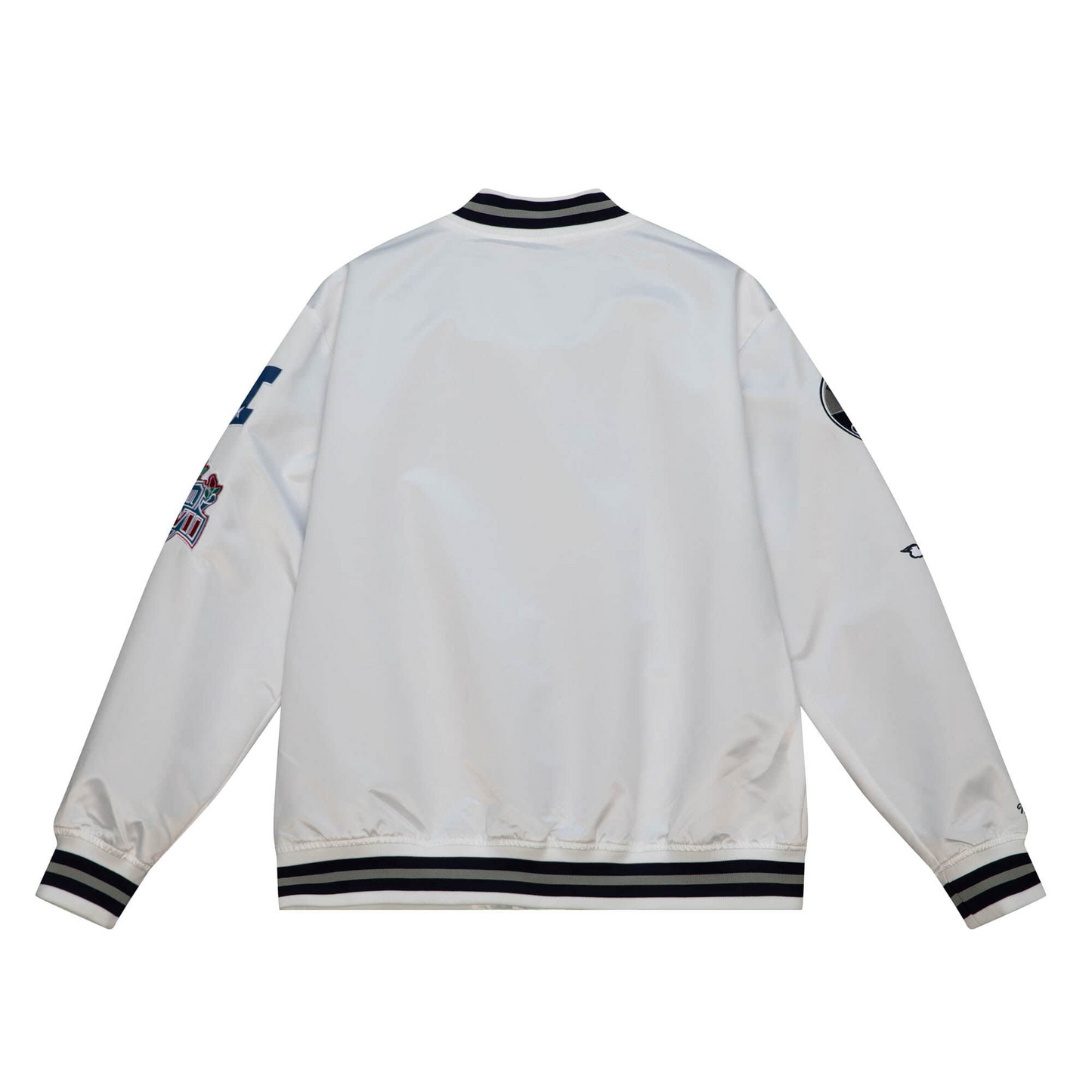 DALLAS COWBOYS MEN'S MITCHELL & NESS CITY COLLECTION LIGHTWEIGHT SATIN JACKET - WHITE