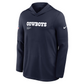 DALLAS COWBOYS MEN'S NIKE PURE FURY PERFORMANCE LONG SLEEVE HOODIE T-SHIRT - NAVY