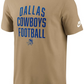 DALLAS COWBOYS MEN'S NIKE REWIND ESSENTIAL T-SHIRT - TAN