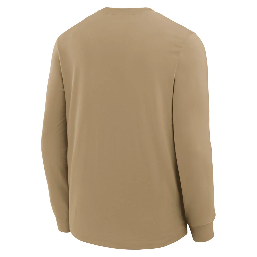 DALLAS COWBOYS MEN'S NIKE REWIND SLUB LONGSLEEVE T-SHIRT - TAN 
