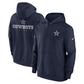 DALLAS COWBOYS MEN'S SIDELINE CLUB FLEECE HOODED SWEATSHIRT