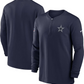 DALLAS COWBOYS MEN'S SIDELINE DRI-FIT 1/4 ZIP LONG SLEEVE PULLOVER