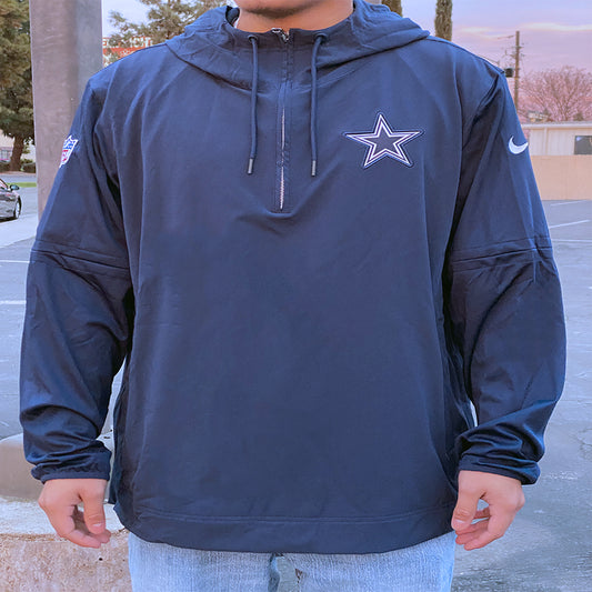 DALLAS COWBOYS MEN'S SIDELINE PLAYER FULL ZIP LIGHT WEIGHT JACKET