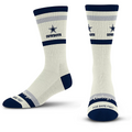 DALLAS COWBOYS MEN'S STRIPED FAME SOCKS - CREAM