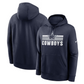 DALLAS COWBOYS MEN'S STRIPES CLUB FLEECE PULLOVER HOODED SWEATSHIRT