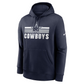 DALLAS COWBOYS MEN'S STRIPES CLUB FLEECE PULLOVER HOODED SWEATSHIRT