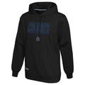 DALLAS COWBOYS MEN'S TOP RANKED PERFORMACE PULLOVER HOODED SWEATSHIRT - BLACK