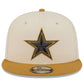 DALLAS COWBOYS NEW ERA TWO-TONE COLOR PACK 9FIFTY SNAPBACK HAT - LIGHT CREAM/PANAMA TAN