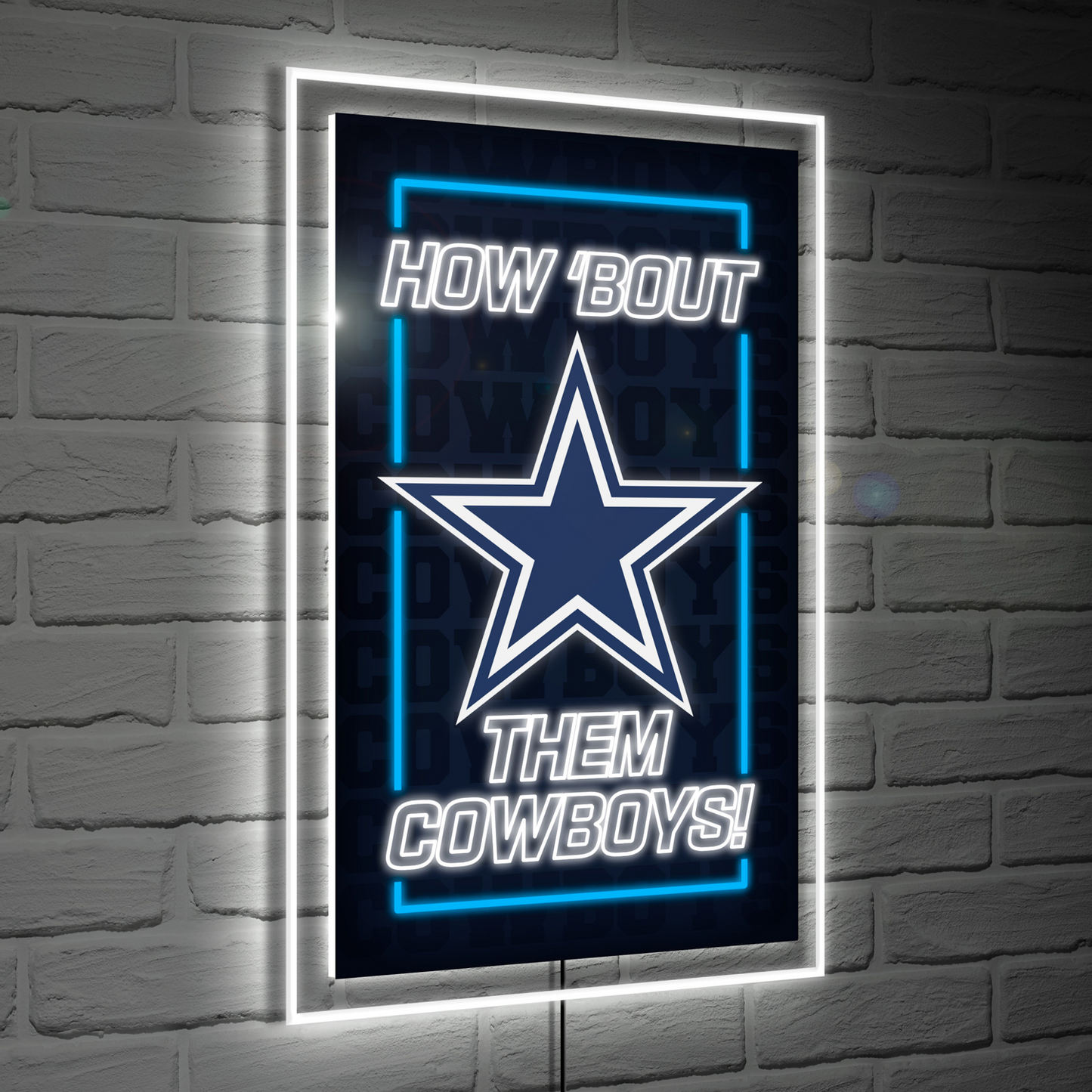 DALLAS COWBOYS RECTANGLE NEOLITE LED WALL DECOR