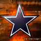 DALLAS COWBOYS "STAR" 3D VINTAGE METAL WALL ART - 21.5" X 20.5"