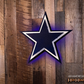 DALLAS COWBOYS "STAR" 3D VINTAGE METAL WALL ART - 21.5" X 20.5"