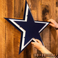 DALLAS COWBOYS "STAR" 3D VINTAGE METAL WALL ART - 21.5" X 20.5"