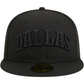 DALLAS COWBOYS TEXT 59FIFTY FITTED HAT - BLACK