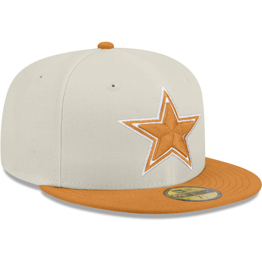 DALLAS COWBOYS TWO-TONE COLOR PACK 59FIFTY FITTED HAT - STONE/LIGHT BRONZE