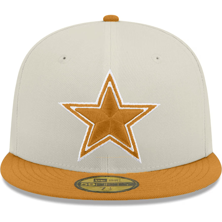 DALLAS COWBOYS TWO-TONE COLOR PACK 59FIFTY FITTED HAT - STONE/LIGHT BRONZE