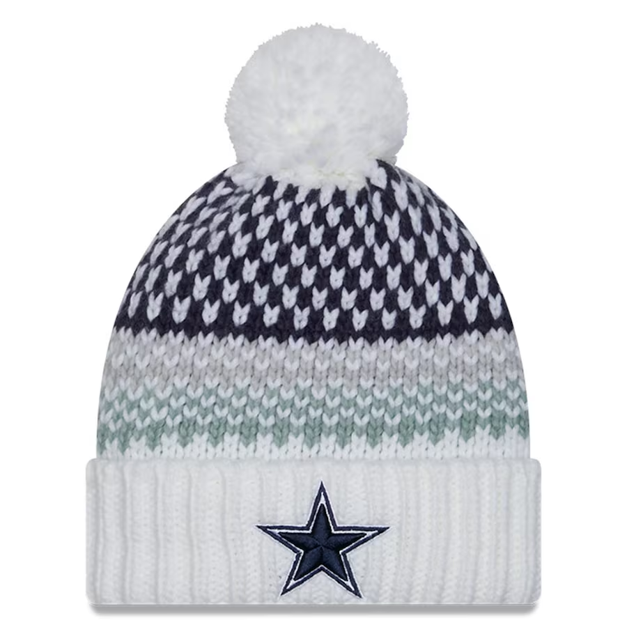 DALLAS COWBOYS WOMEN'S 2023 NFL SIDELINE CUFFED KNIT WITH POM