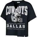 DALLAS COWBOYS WOMEN'S '47 BRAND ELATION OVERSIZED NOTCH T-SHIRT - NAVY