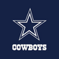 DALLAS COWBOYS WOMEN'S BACK UP OPTION HOODED LONG SLEEVE T-SHIRT - NAVY/WHITE