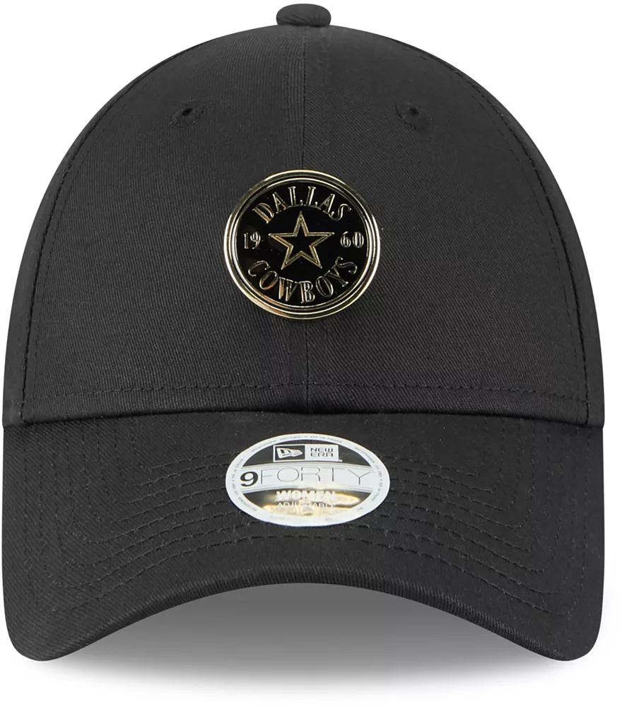 DALLAS COWBOYS WOMEN'S BADGE 9FORTY ADJUSTABLE HAT - BLACK/GOLD