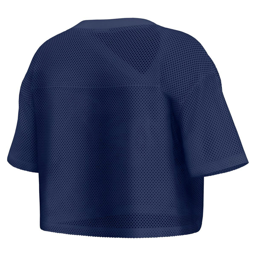 DALLAS COWBOYS WOMEN'S BLING PASSER CROP MESH JERSEY - NAVY