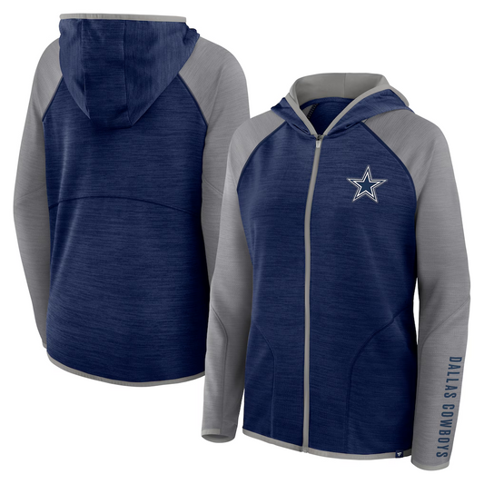 DALLAS COWBOYS WOMEN'S END AROUND PASS FULL-ZIP HOODED SWEATSHIRT