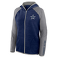DALLAS COWBOYS WOMEN'S END AROUND PASS FULL-ZIP HOODED SWEATSHIRT