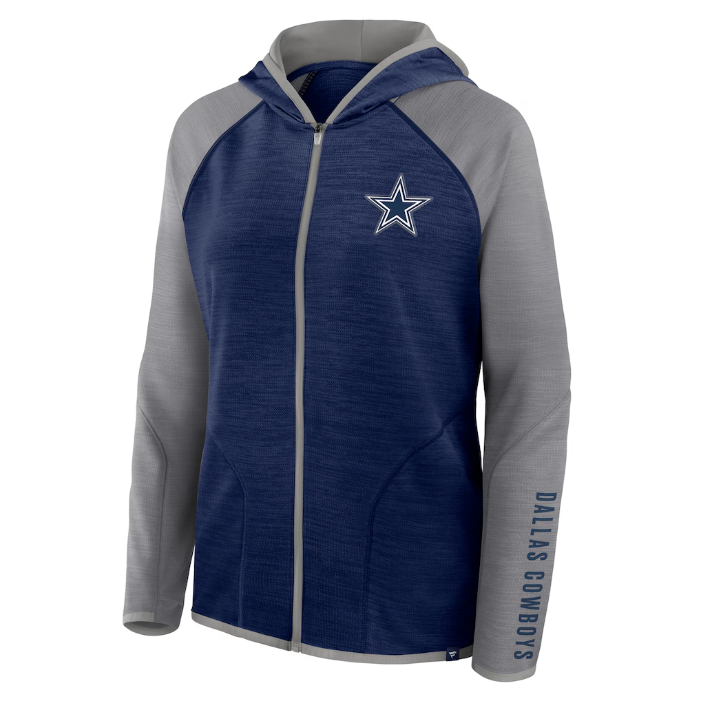 DALLAS COWBOYS WOMEN'S END AROUND PASS FULL-ZIP HOODED SWEATSHIRT