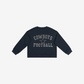 DALLAS COWBOYS WOMEN'S FOCO RHINESTONE LOGO OVERSIZED CREW NECK SWEATSHIRT - NAVY