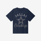 DALLAS COWBOYS WOMEN'S FOCO RHINESTONE LOGO OVERSIZED T-SHIRT - NAVY