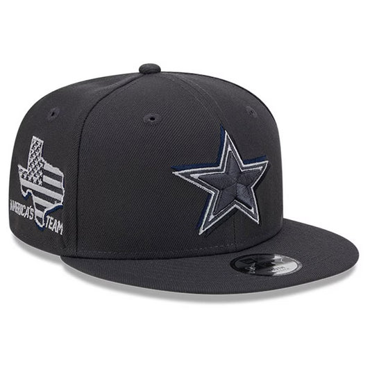 DALLAS COWBOYS YOUTH 2024 NFL DRAFT HAT 9FIFTY SNAPBACK HAT - GRAPHITE