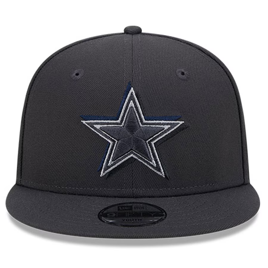 DALLAS COWBOYS YOUTH 2024 NFL DRAFT HAT 9FIFTY SNAPBACK HAT - GRAPHITE