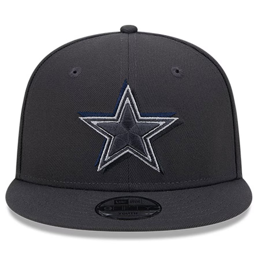 DALLAS COWBOYS YOUTH 2024 NFL DRAFT HAT 9FIFTY SNAPBACK HAT - GRAPHITE