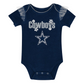 DALLAS COWOBYS INFANT MY TEAM ROCKS BODYSUIT AND SKIRT SET - NAVY/GREY