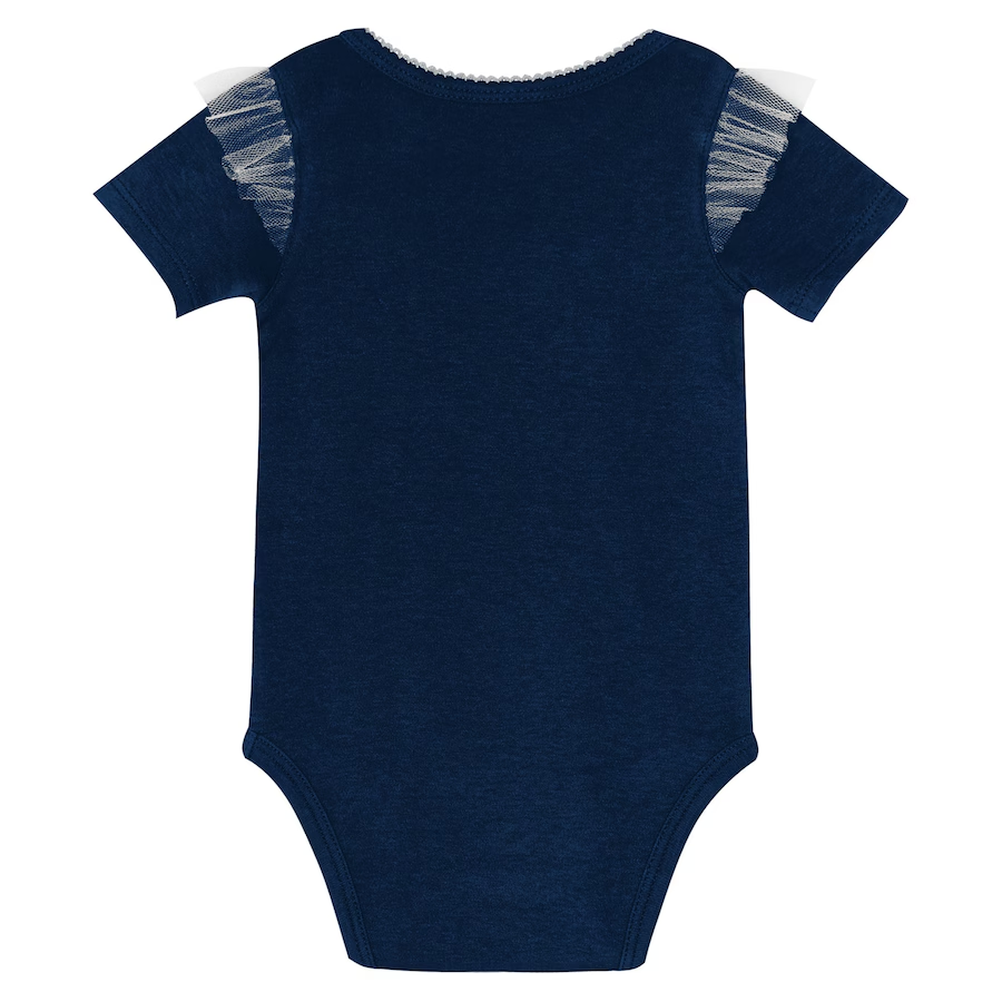 DALLAS COWOBYS INFANT MY TEAM ROCKS BODYSUIT AND SKIRT SET - NAVY/GREY