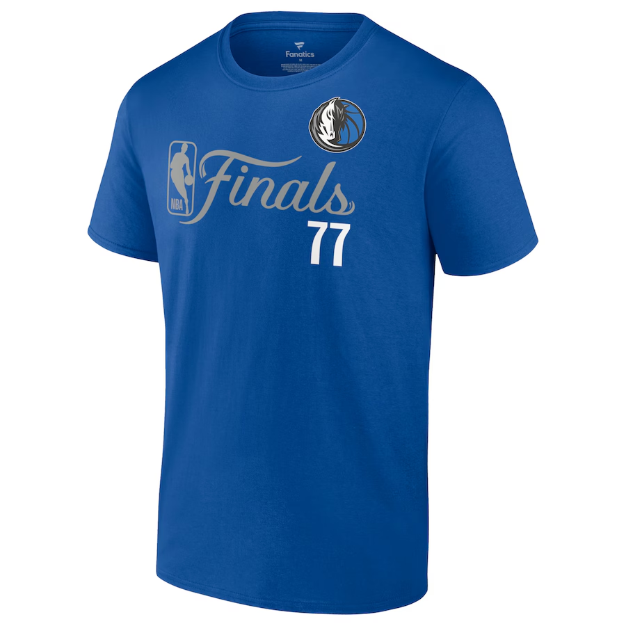 DALLAS MAVERICKS LUKA DONCIC MEN'S 2024 NBA FINALS INBOUND PASS NAME & NUMBER T-SHIRT