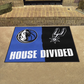 DALLAS MAVERICKS / SAN ANTONIO SPURS HOUSE DIVIDED 34" X 42.5" MAT