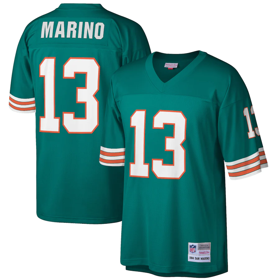 DAN MARINO MEN'S MIAMI DOLPHINS MITCHELL & NESS PREMIER JERSEY