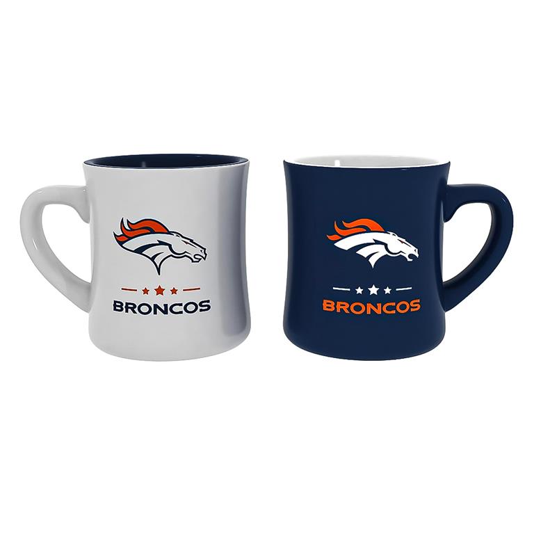DENVER BRONCOS 10OZ CERAMIC CUP 2-PIECE SET 