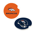 DENVER BRONCOS 2-PIECE CAR COASTER SET