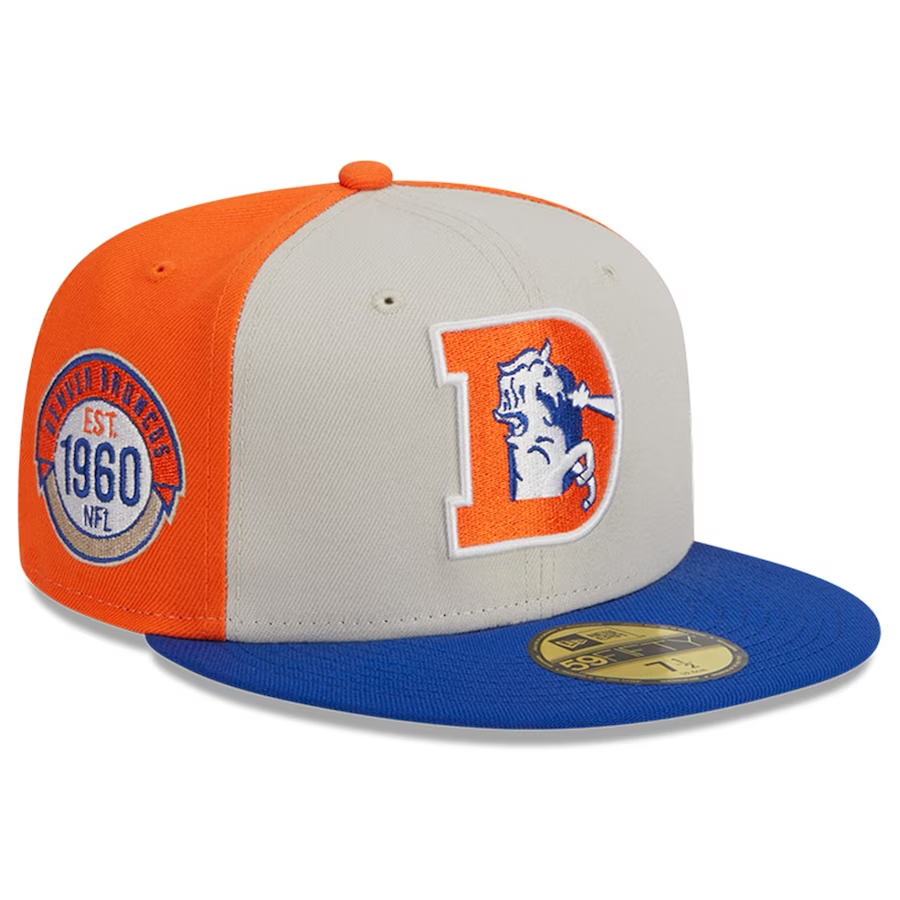 GORRA AJUSTADA HISTÓRICA 59FIFTY DE LA LÍNEA LATERAL DE LOS DENVER BRONCOS 2023
